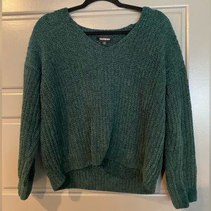 Express Green Chenille Sweater
